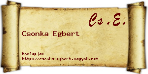 Csonka Egbert névjegykártya